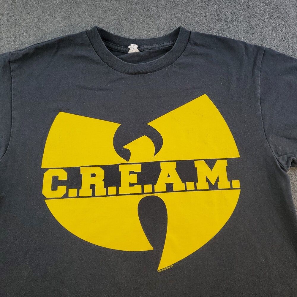 Vintage Optima WU-Tang T-Shirt Short Sleeve Size Medium Black - Picture 2 of 16